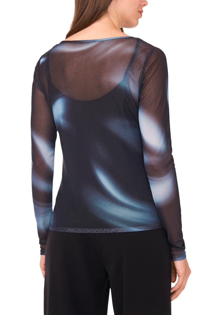Halogen<sup>®</sup> Swift Blur Mesh Top, Alternate, color, Rich Black