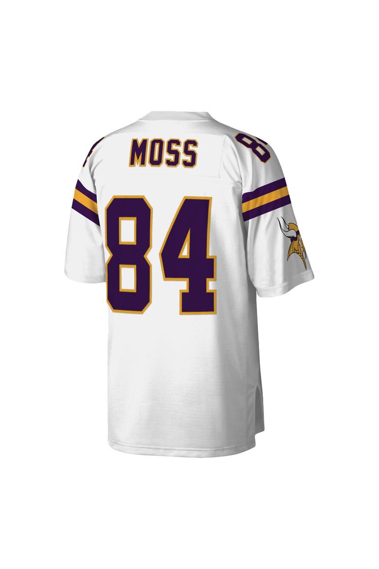 Men's Mitchell & Ness Randy Moss White Minnesota Vikings Legacy Replica Jersey, Alternate, color, White