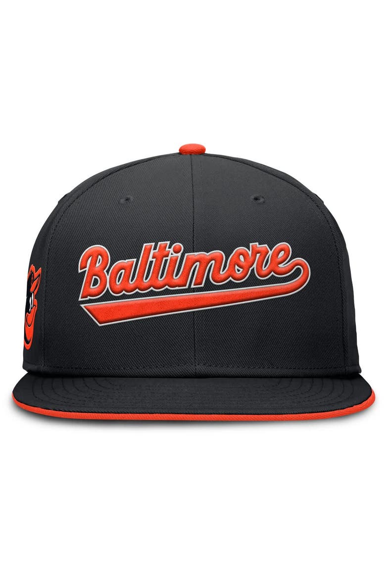 Men's Nike Black Baltimore Orioles True Performance Fitted Hat, Alternate, color, Black