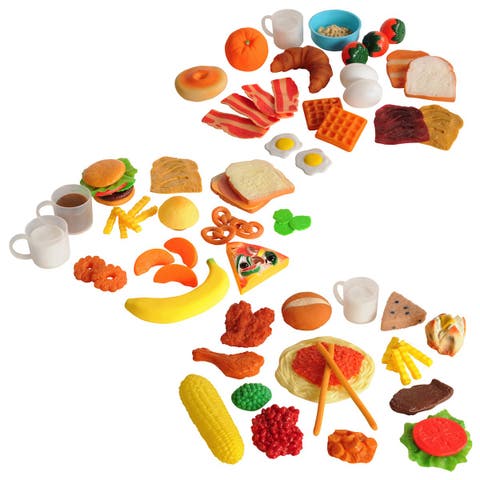 Life-Size Pretend Play Breakfast, Lunch and Dinner Meal Sets