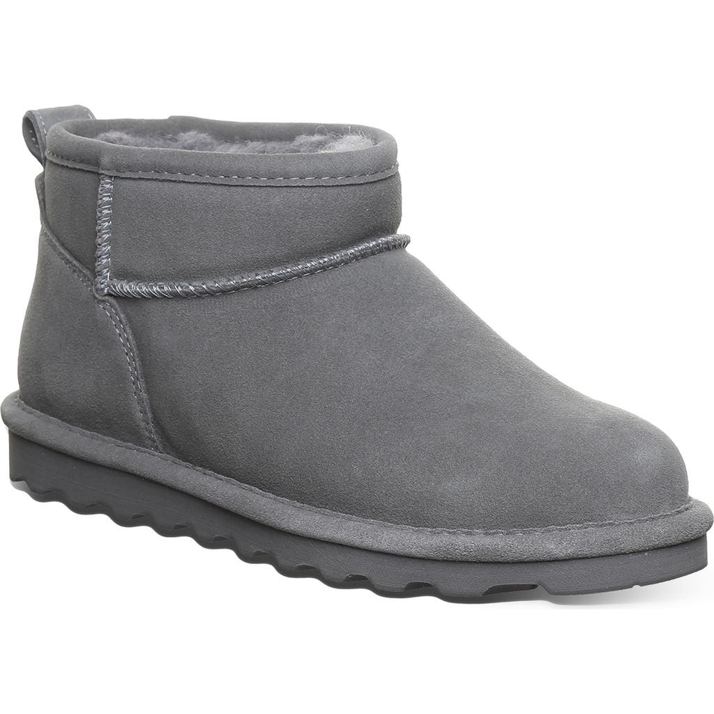 Bearpaw Shorty Genuine Shearling Lined Bootie In Gray