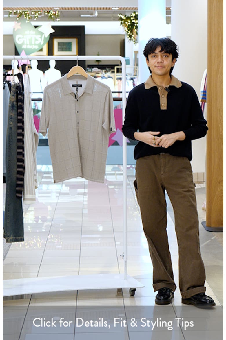 Dalton Wool Blend Short Sleeve Knit Button-Up Shirt video