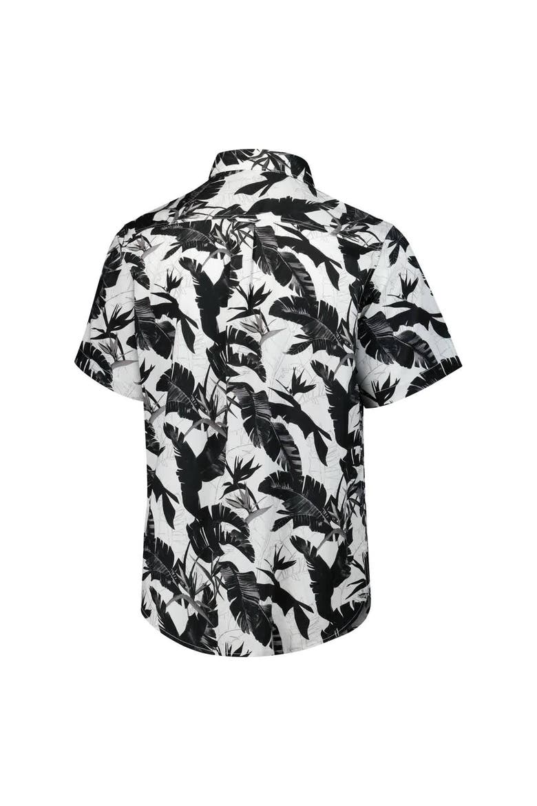 Men's Tommy Bahama Black Pittsburgh Steelers Sunnyvale Blooms Camp Button-Up Shirt, Alternate, color, Black