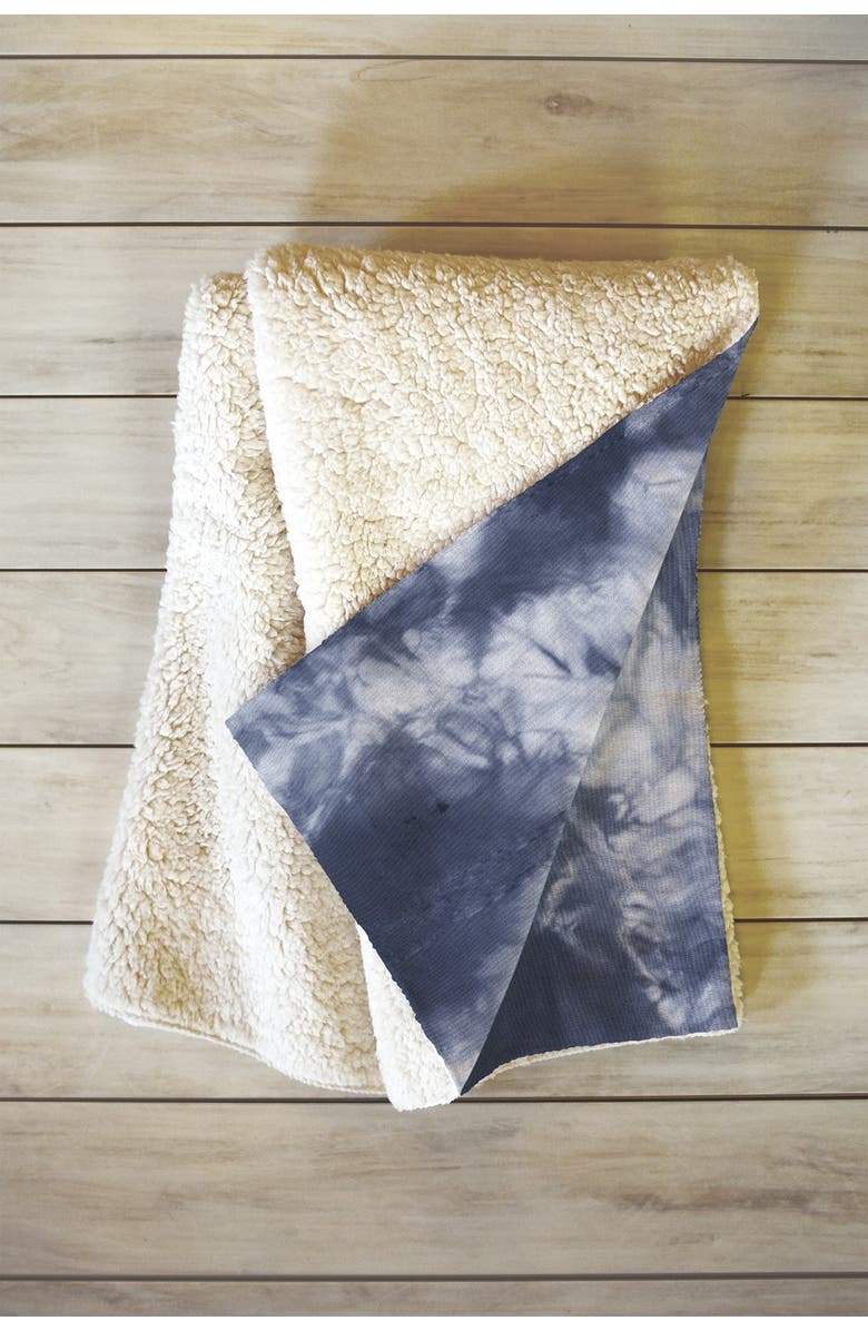 Deny Designs Amy Sia Navy Tie Dye Blanket - 60" x 50", Main, color, 
