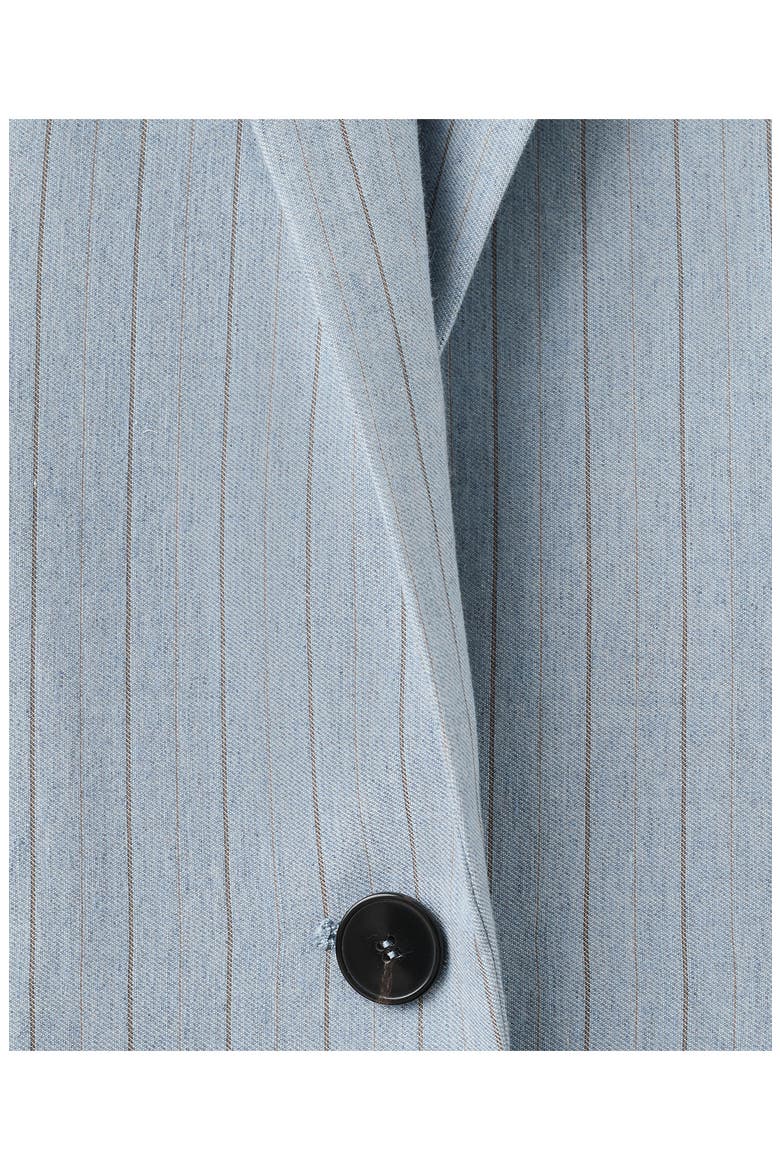 Pinstripe Suit Blazer, Alternate, color, BLUE