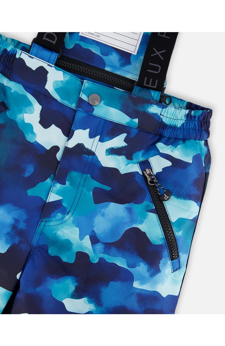 Deux par Deux Boy Two-Piece Play Snowsuit, Alternate, color, Teal Blue Camouflage