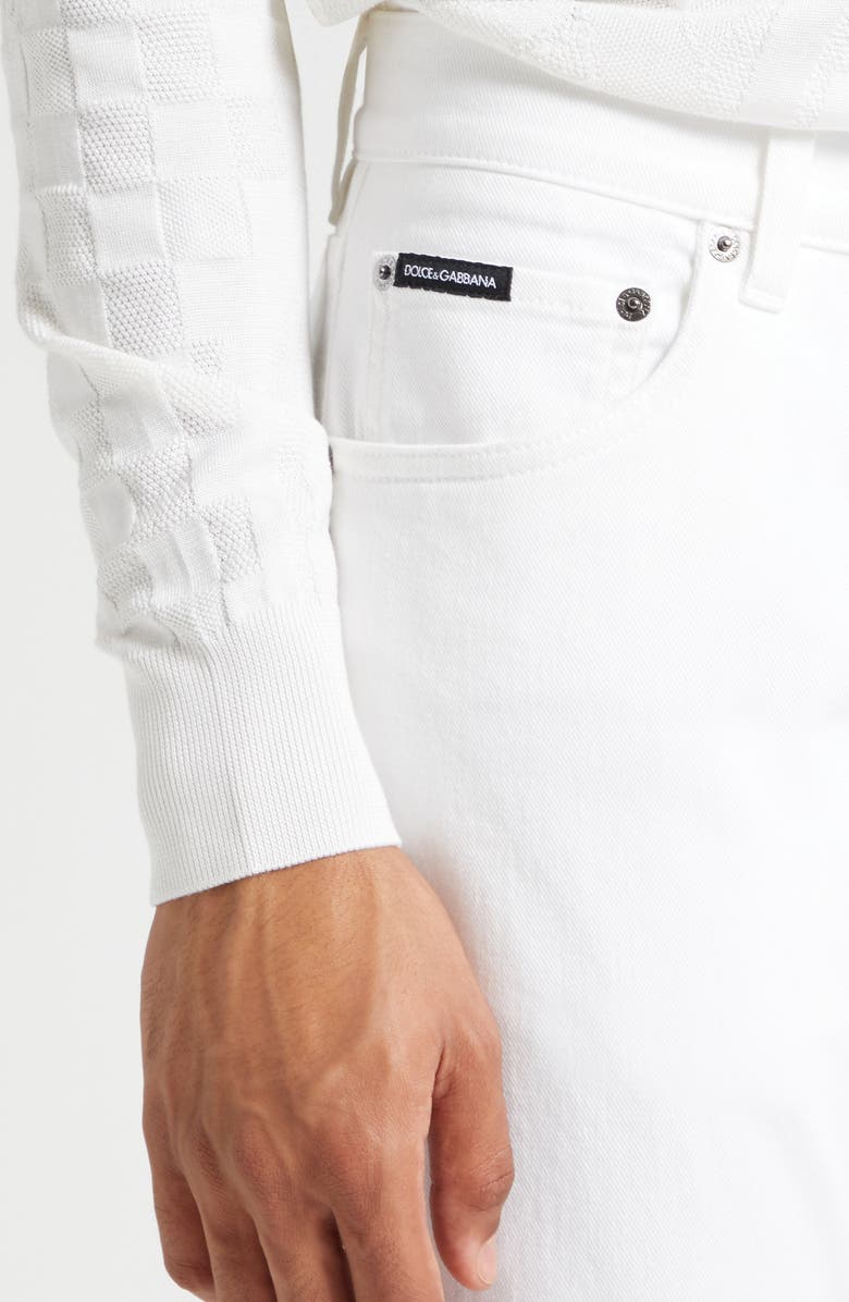 Dolce&Gabbana Stretch Slim Fit Jeans, Alternate, color, White