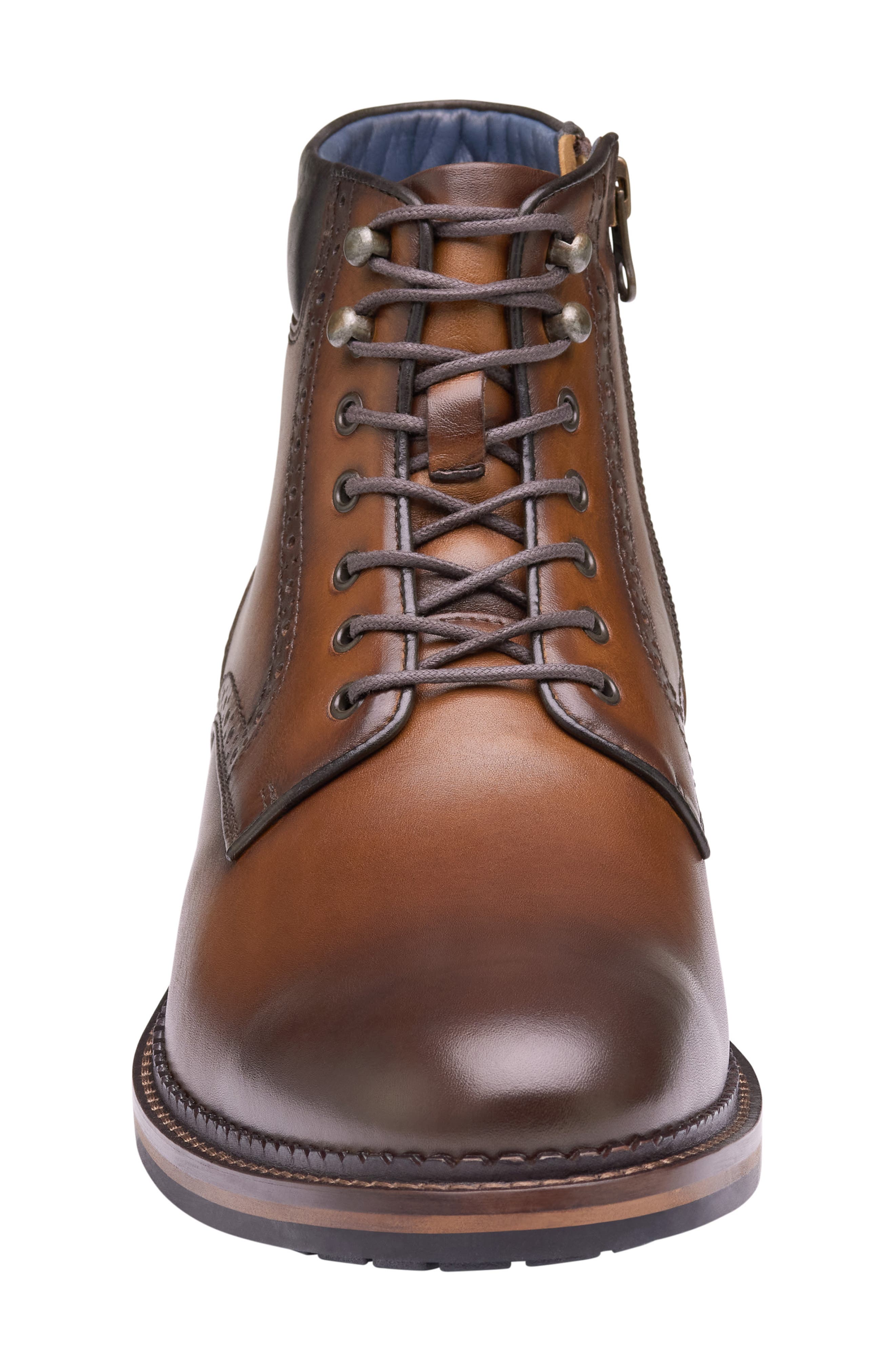 Johnston & Murphy XC Flex Connelly Lace-Up Leather Boot, Alternate, color, Tan Full Grain