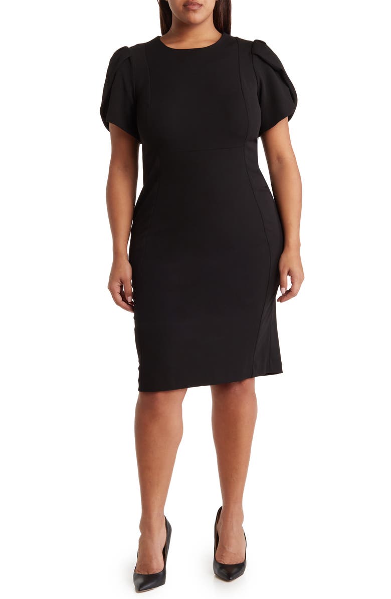 Calvin Klein Puff Sleeve Sheath Dress, Main, color, 