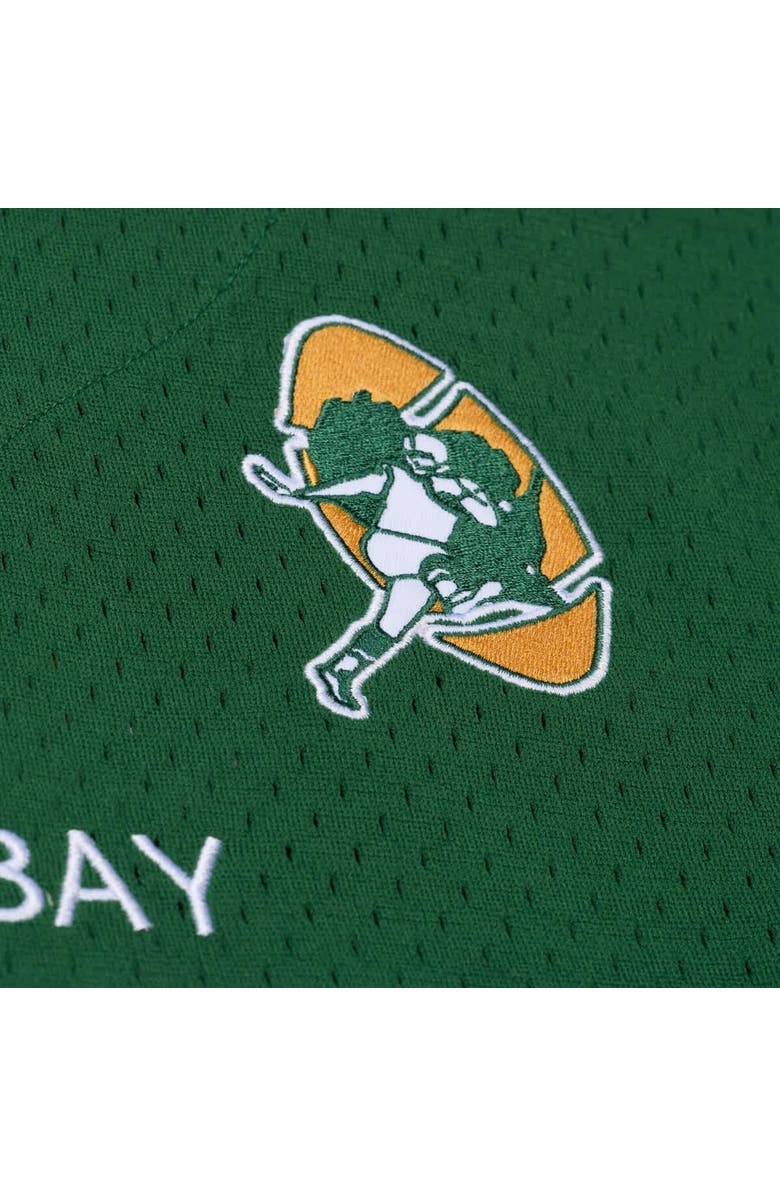 Mitchell & Ness Men's Mitchell & Ness  Green Bay Packers Green Head Coach Mesh Full-Button Fashion Jersey, Alternate, color, Green