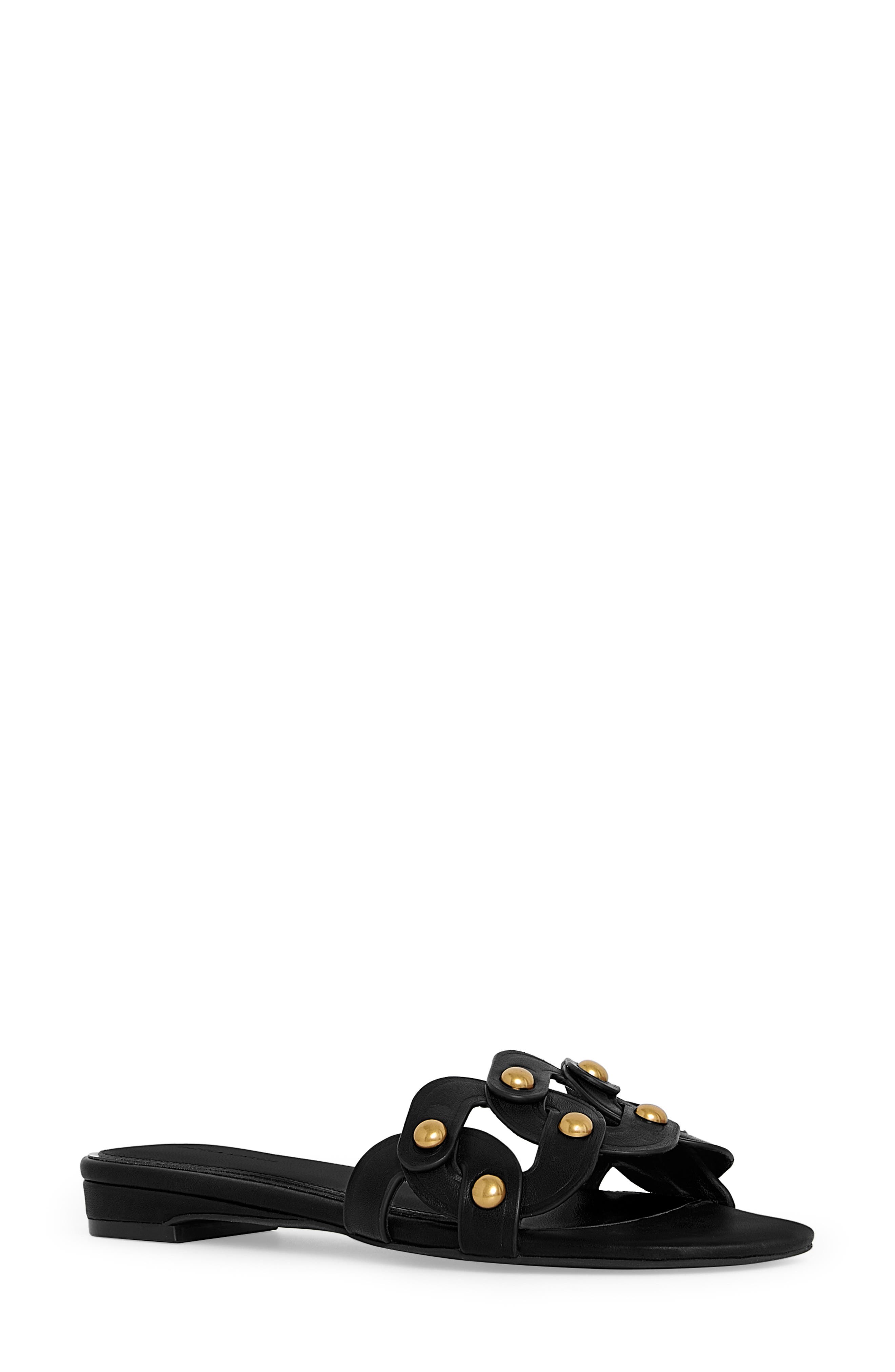 Rebecca Minkoff Chain Slide Sandal, Main, color, Black