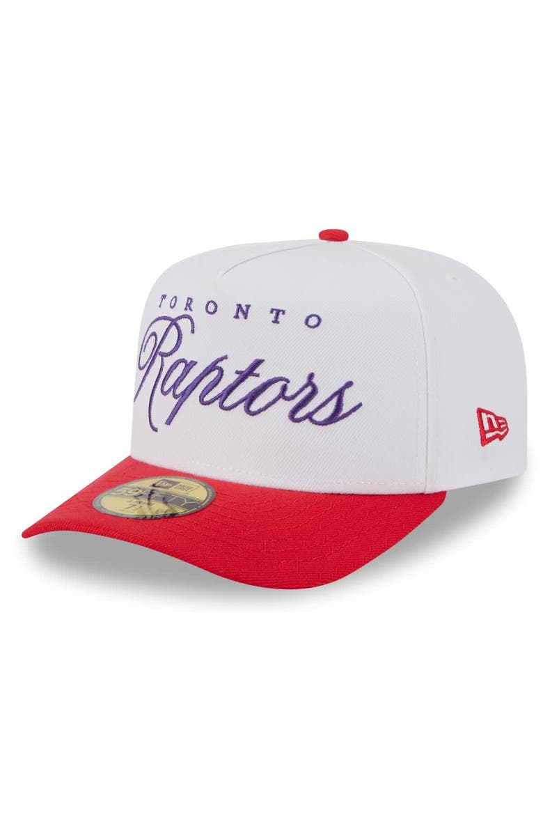 New Era Men's New Era White/Red Toronto Raptors 2025 NBA Draft A-Frame 59FIFTY Fitted Hat, Alternate, color, White