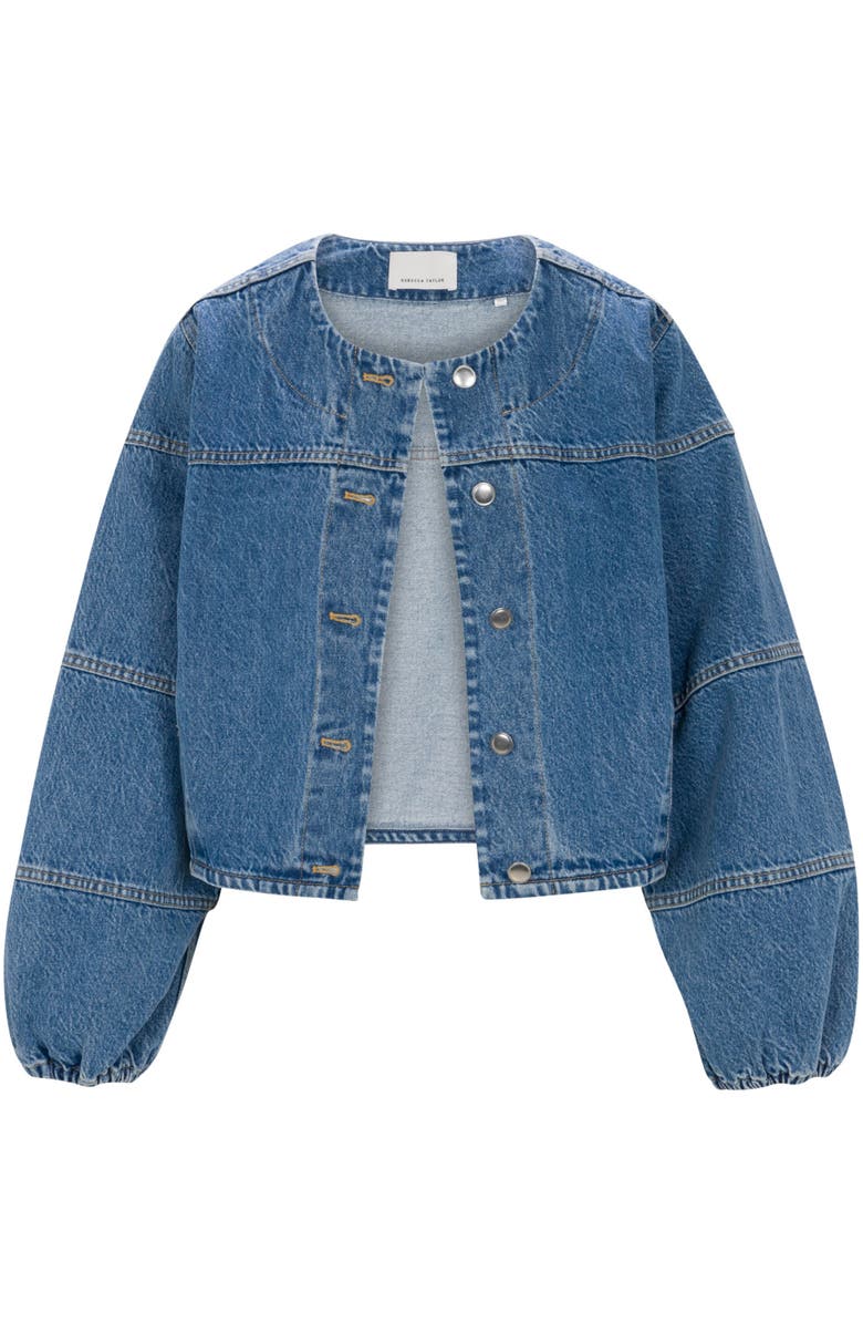 Rebecca Taylor Dax Denim Jacket, Alternate, color, Dax Wash