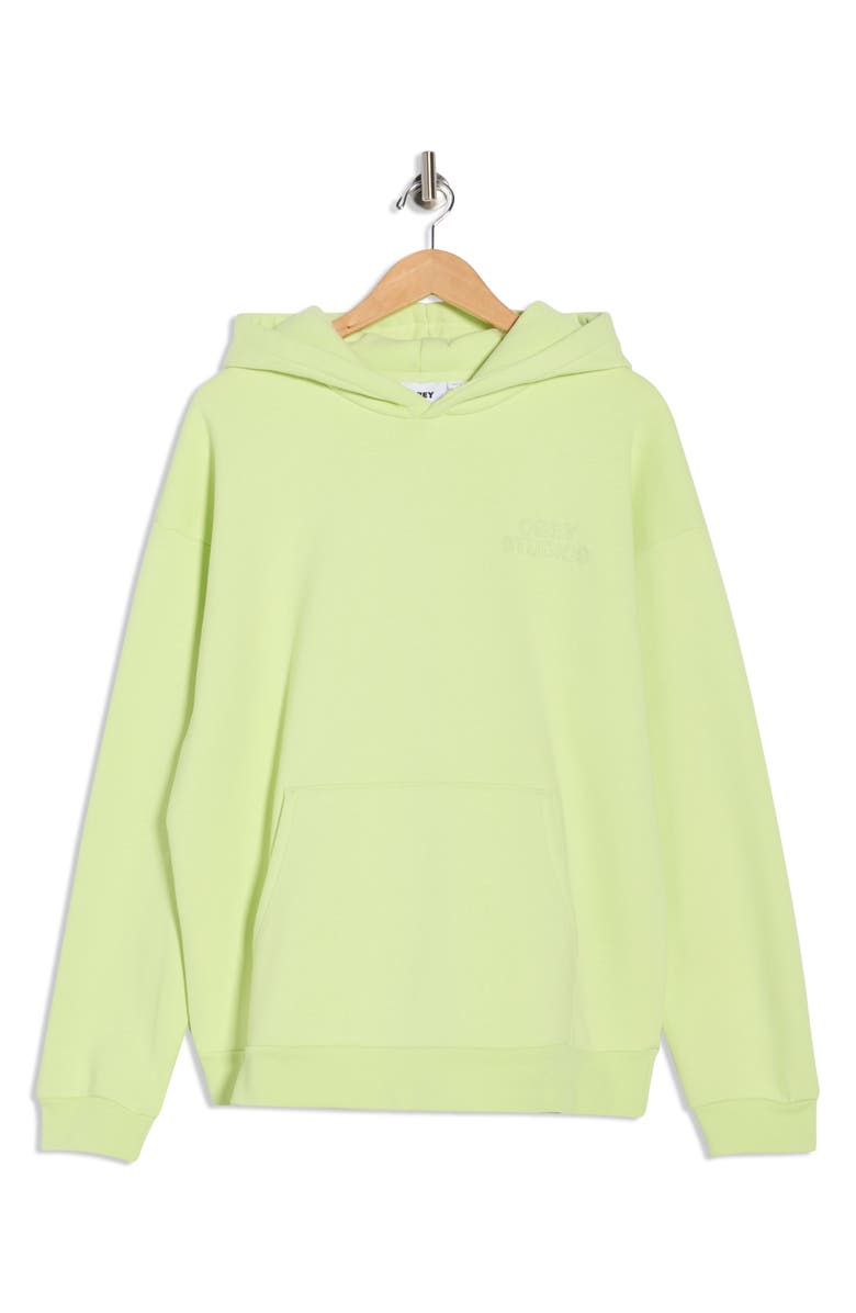 Obey Studios Extra Heavyweight Hoodie, Alternate, color, Shadow Lime