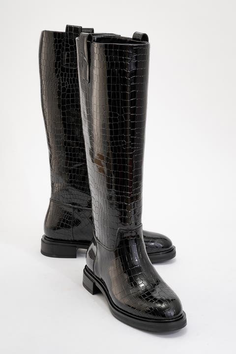 Alaska Pattern Knee High Boot