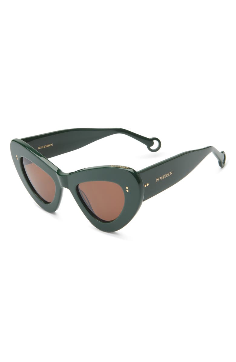 JW Anderson Butterfly Sunglasses, Alternate, color, Forest Green