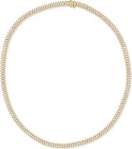 Bony Levy 18K Gold Florentine 3.80ct Diamond Tennis Necklace