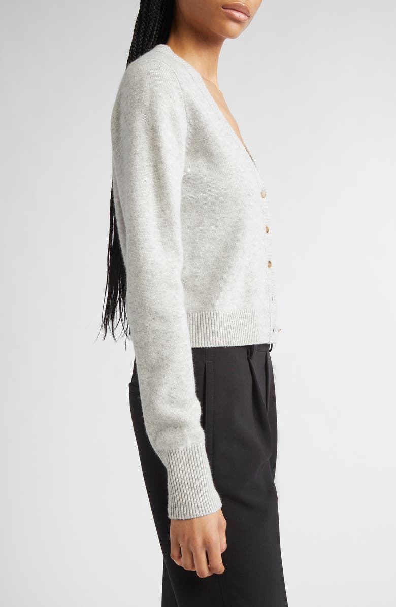 Vince Wool & Cashmere Cardigan, Alternate, color, Med Heather Grey