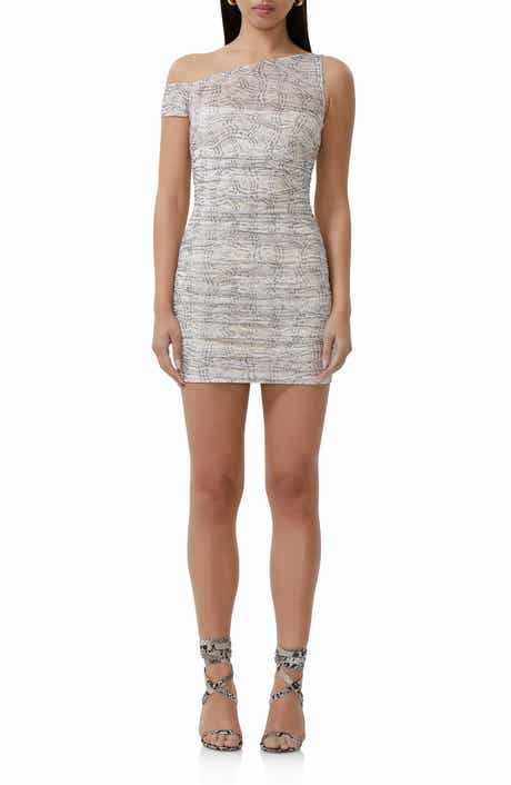 AFRM Rowena One-Shoulder Lace Minidress