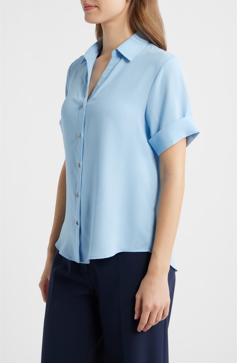 AK ANNE KLEIN Crepe Shirt, Alternate, color, 