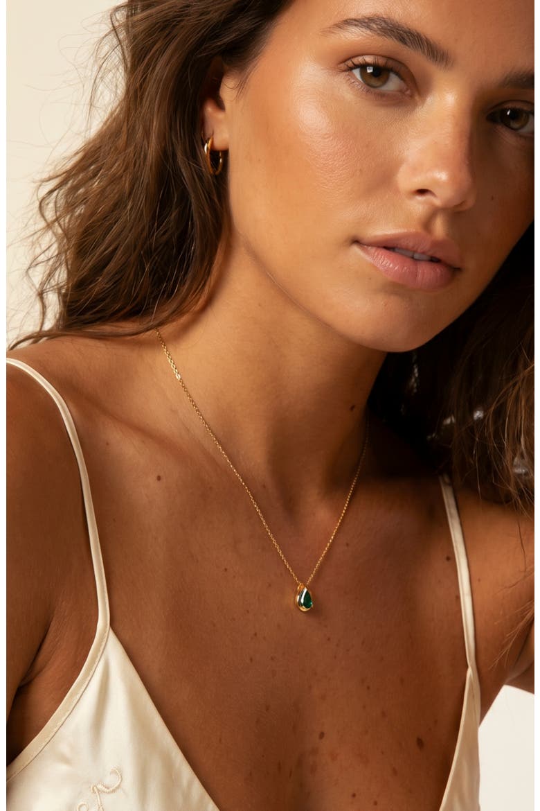 Teardrop Pendant Necklace, Alternate, color, GOLD