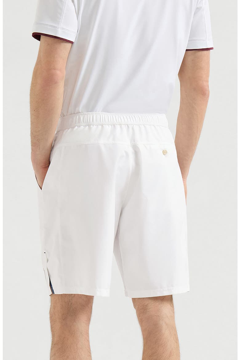 Nylon shorts with logo, Alternate, color, White
