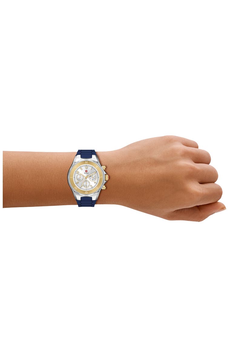 Jellybean Two-Tone Silicone Strap Watch, 38mm, Alternate, color, TWO TONE