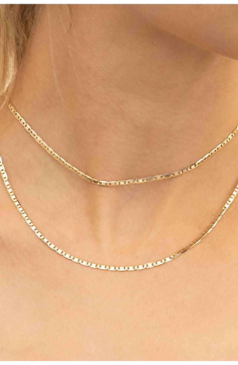Oradina 14K Gold Very Valentino Chain Necklace, Alternate, color, 