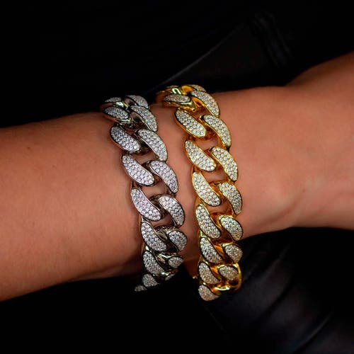 Anna Zuckerman Vip Cuban Link Bracelet In White