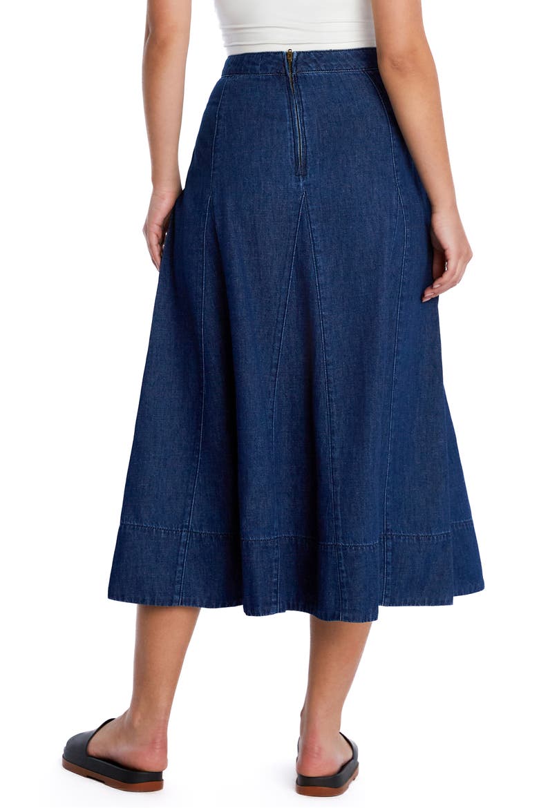Brilliant Denim Maxi Skirt, Alternate, color, RICH BLUE