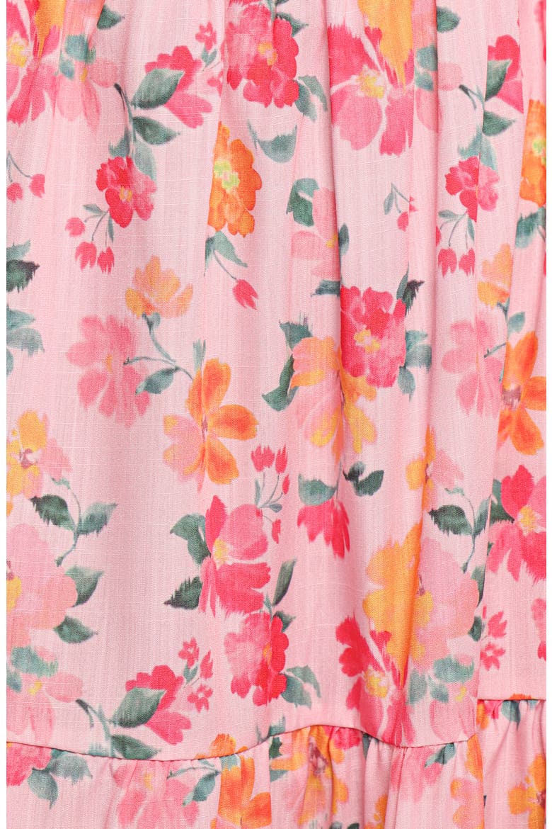 Soliel Floral Print Off the Shoulder Maxi Dress, Alternate, color, PINK FLORAL