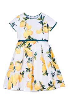 JOE-ELLA Kids' Lemon Print Party Dress
