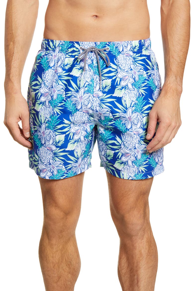 Aloha Navy Swim Trunks, Main, color, NAVY
