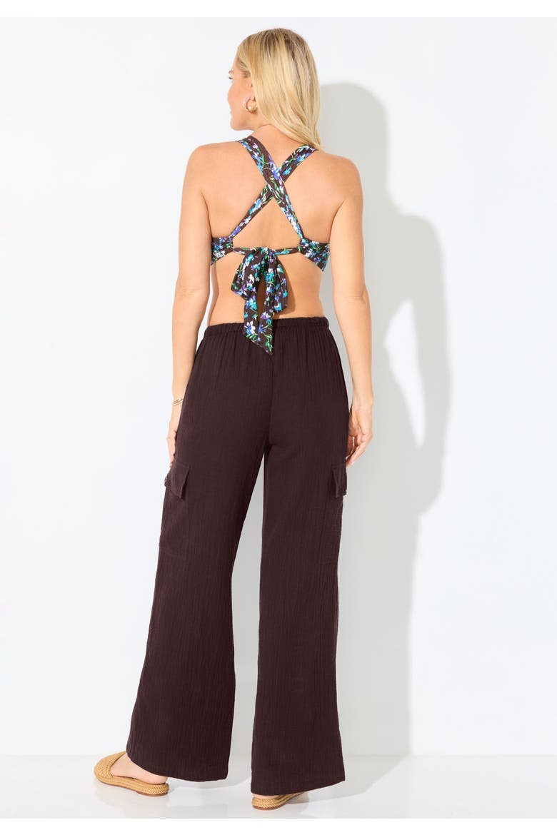 Cotton Gauze Cargo Pant, Alternate, color, Espresso