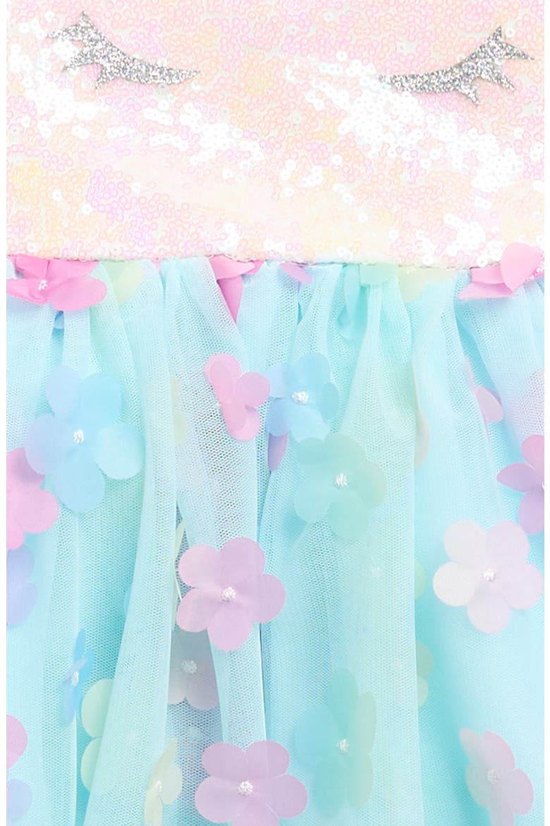 Kids' Unicorn Party Dress, Alternate, color, IVORY/ MULT