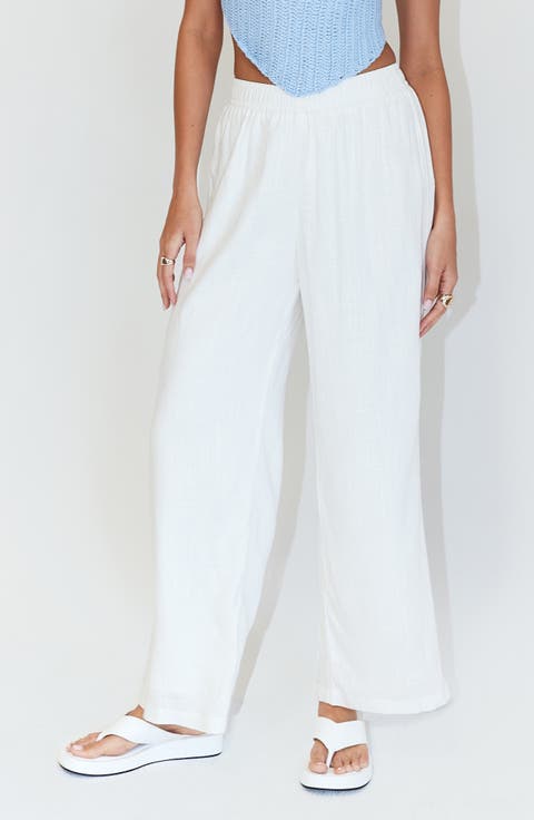 Louis Cotton & Linen Wide Leg Pants
