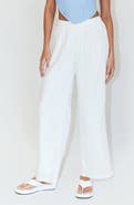 Princess Polly Louis Cotton & Linen Wide Leg Pants