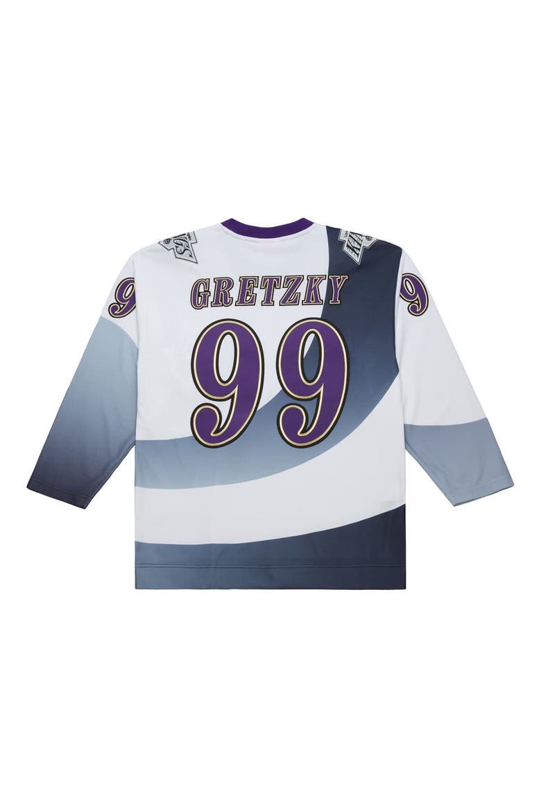 Men's Mitchell & Ness Wayne Gretzky White Los Angeles Kings 1995-96 Power Play Jersey, Alternate, color, White