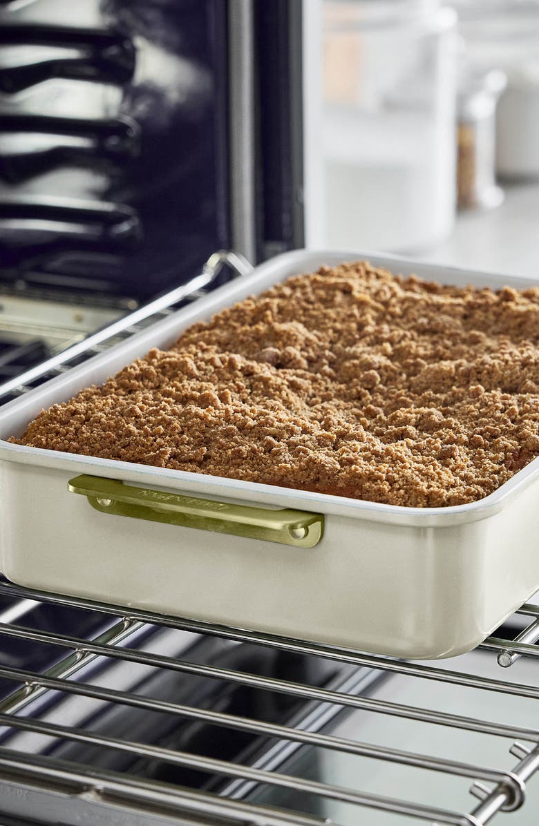 GreenPan Reserve Bakeware Rectangular Cake Pan, Alternate, color, Cream