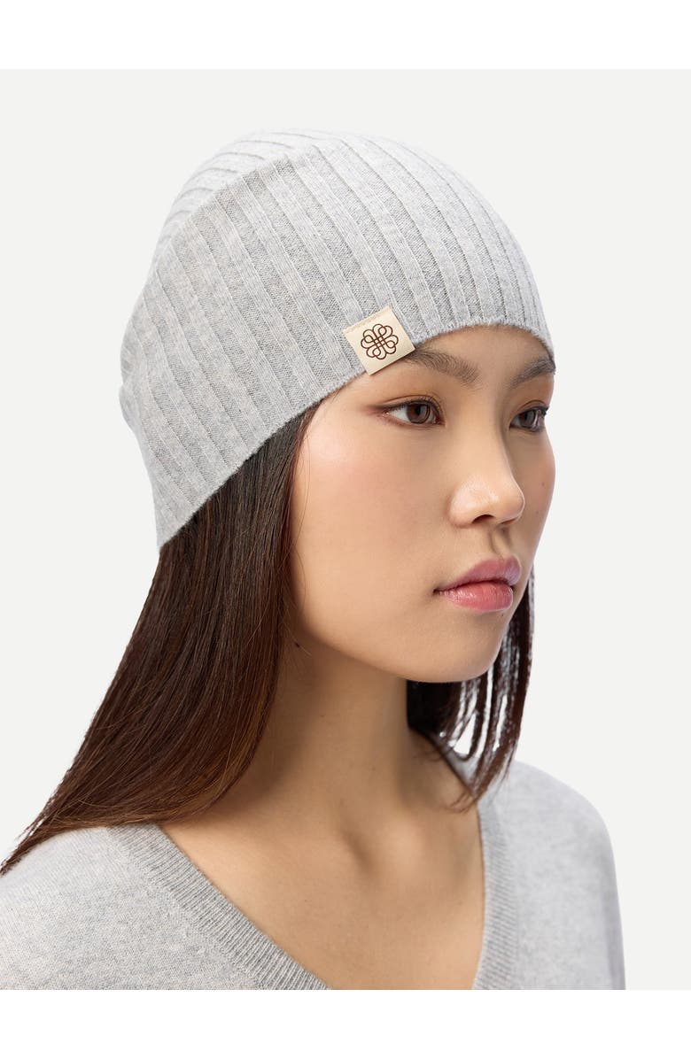 GOBI Mongolian Cashmere Cashmere Rib Knit Hat, Alternate, color, High Rise