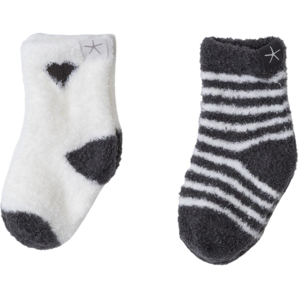 Barefoot Dreams 2-pack Socks In Carbon-pearl