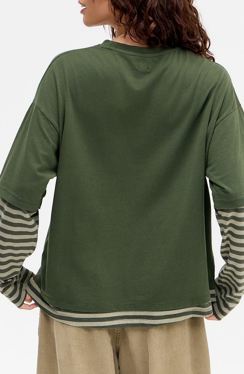 BDG Urban Outfitters League 76 2-in-1 Cotton Top, Alternate, color, Green