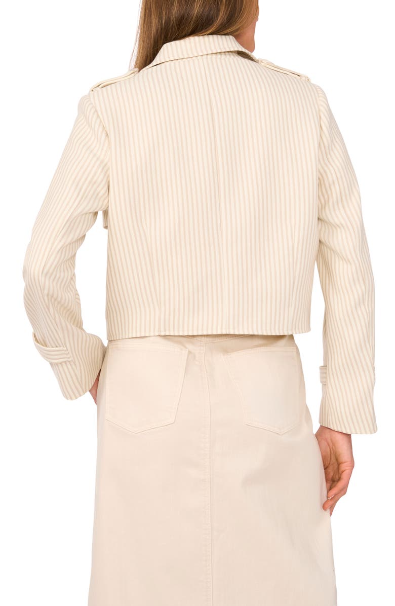 1.STATE Stripe Double Breasted Crop Jacket, Alternate, color, New Ivory