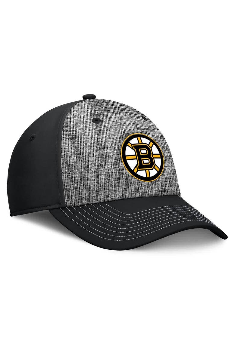 Men's Fanatics Gray/Black Boston Bruins Fundamental Top Shelf 2-Tone Flex Hat, Alternate, color, Gray