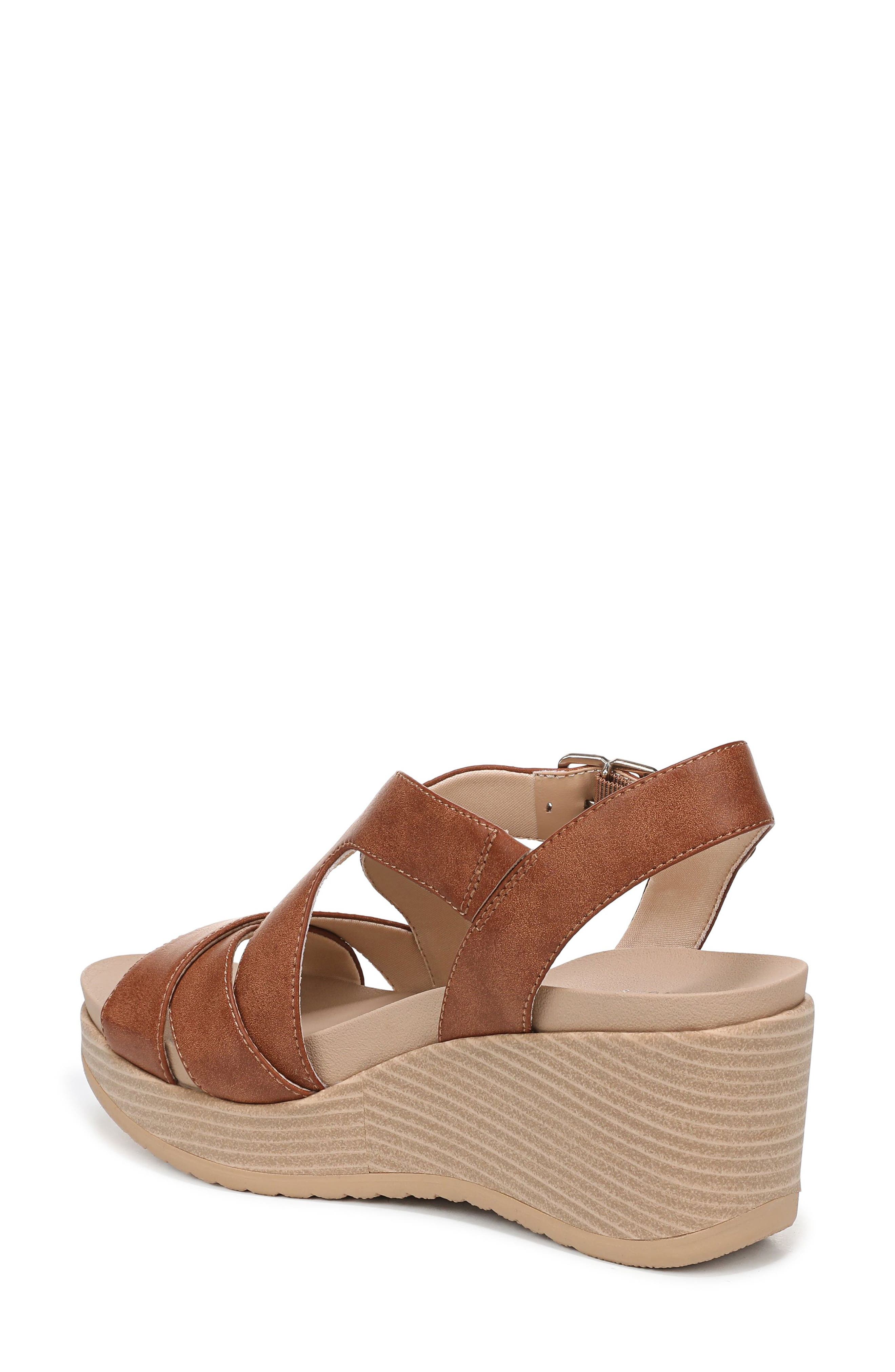 Cali Beach Slingback Platfrom Wedge Sandal, Alternate, color, HONEY