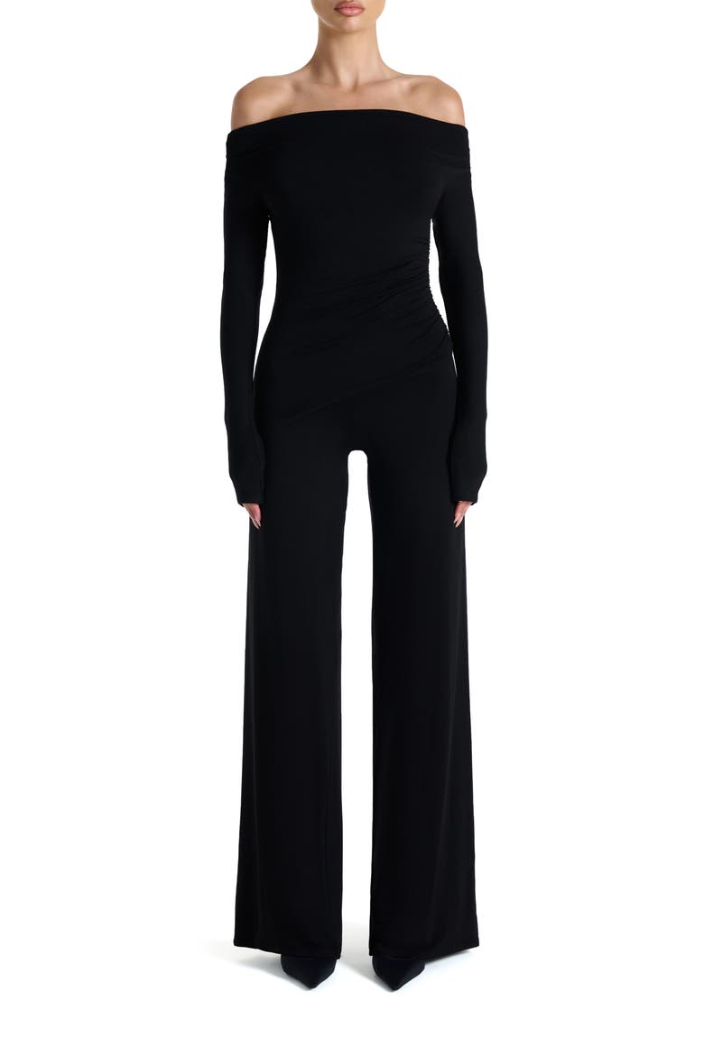 Pull-On Wide Leg Pants, Alternate, color, BLACK