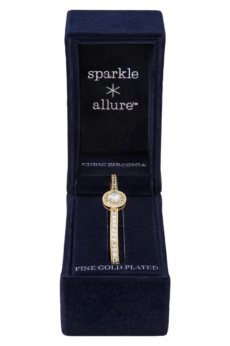 Cubic Zirconia Bangle, Main, color, GOLD