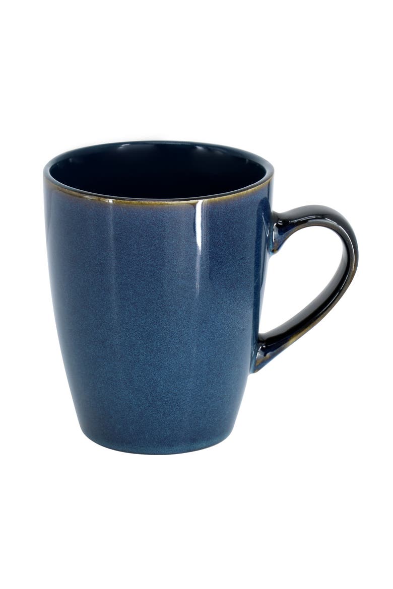 16 Piece Priya Reactive Glaze Stoneware Dinnerware Set, Alternate, color, Blue