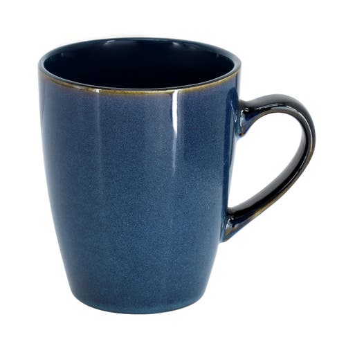 Gibson Elite 16 Piece Priya Reactive Glaze Stoneware Dinnerware Set In Blue