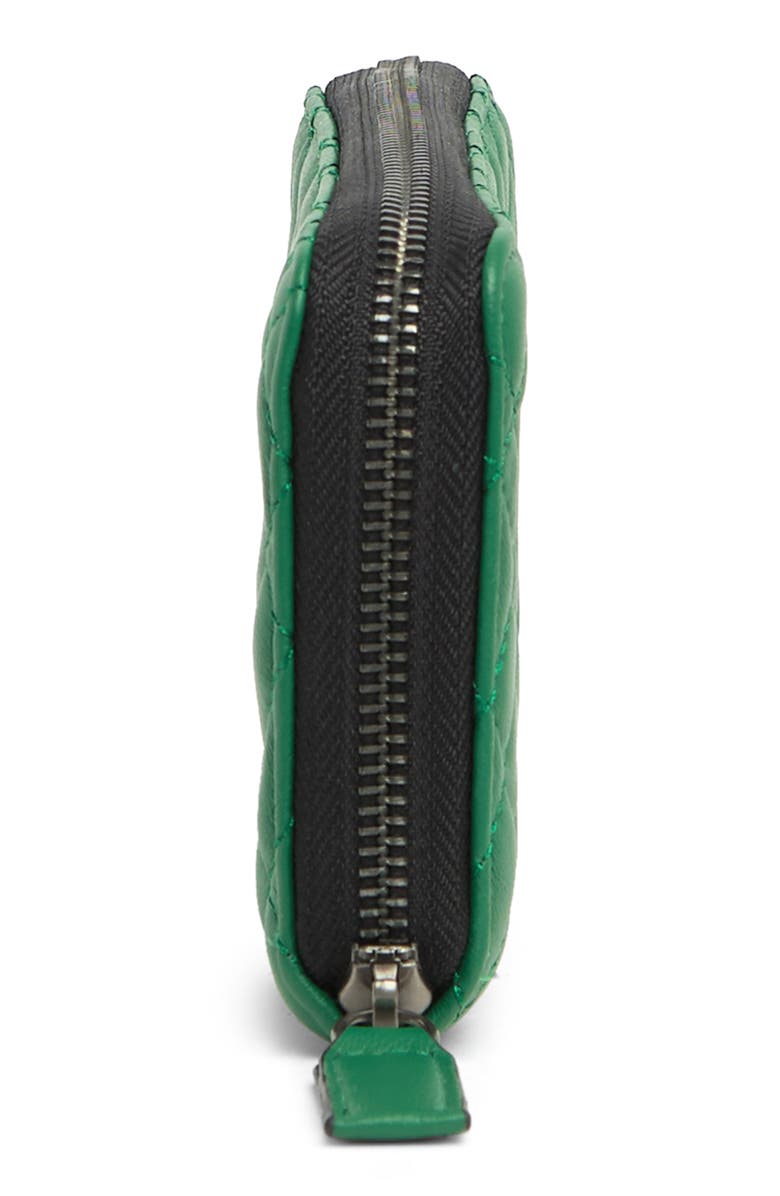 Kurt Geiger London Quilted Leather Zip-Around Wallet, Alternate, color,